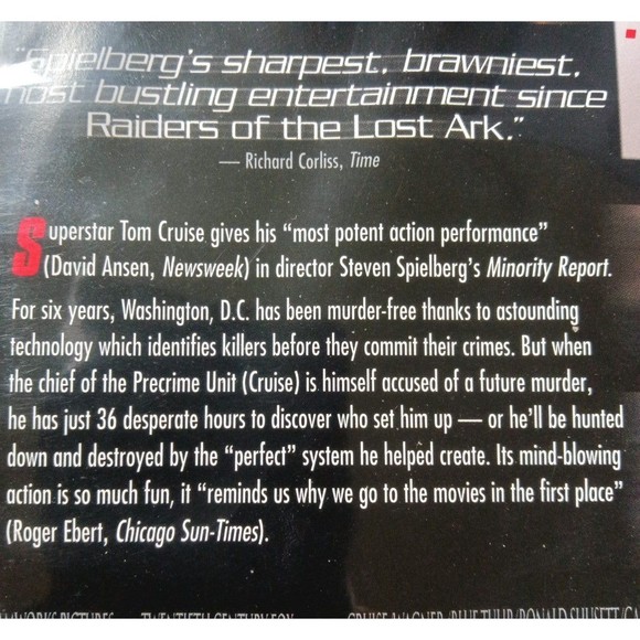 Minority Report DVD - Picture 3 of 3